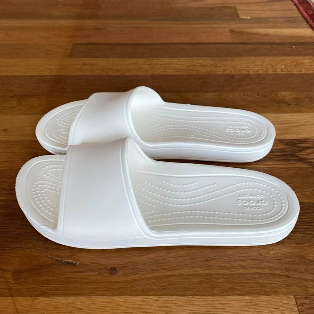 Crocs Sloane Slide White size 9 - Picture 2 of 7